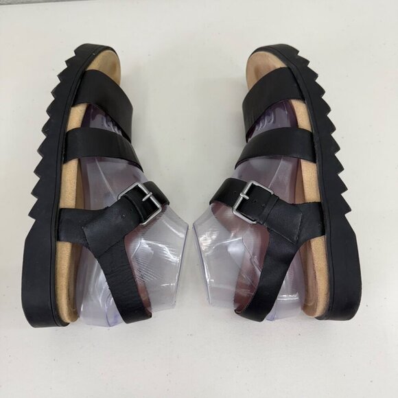 Madewell Addie Black Leather Strappy Open Toe Sandals Shoes Womens size 9 - Picture 6 of 8